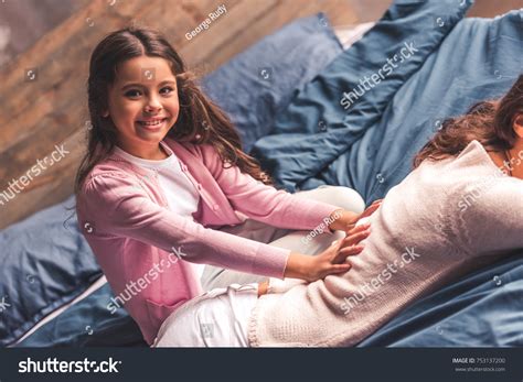 Beautiful Daughter Doing Her Mom Massage Stock Photo Shutterstock