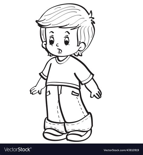 Sketch Of A Boy Standing