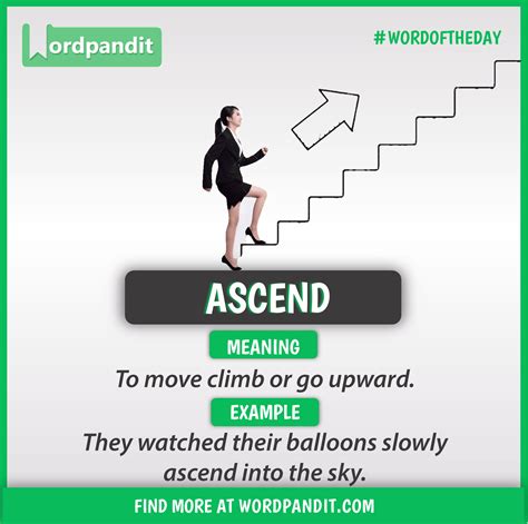 Meaning of Ascend | Good vocabulary words, English words, English ...
