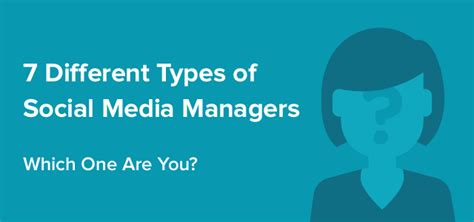 7 Different Types Of Social Media Managers Sprout Social