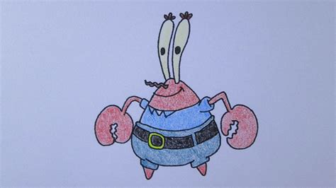 How To Draw Mr Krabs From Spongebob Youtube