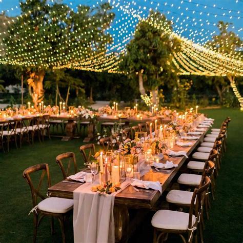 It's also becoming more and more popular to use canopies for the reception. 15 Gorgeous Ideas for Using String Lights Throughout Your ...