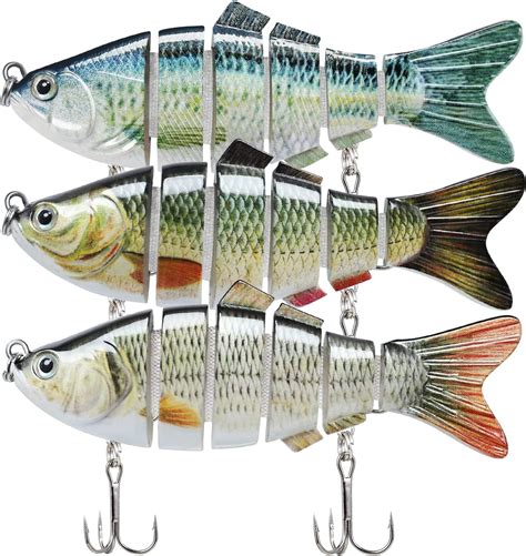 Truscend Fishing Lures For Bass Trout Multi Jointed Swimbaits Slow
