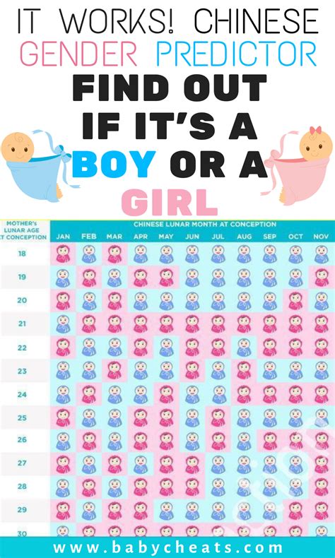 Chinese Calendar Baby Gender 2024 Chart Printable Template Calendar
