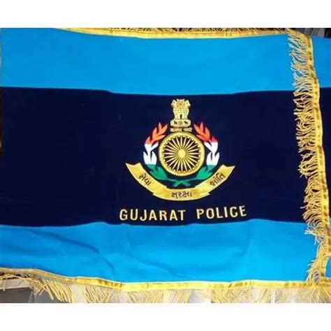 Gujarat Police Embroidery Banner Flag At Rs 1600 Embroidered Banner