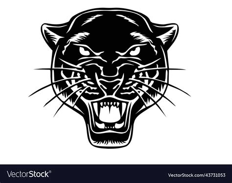 Panther Face Head Image Royalty Free Vector Image