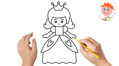How To Draw A Princess Step By Step Easy For Kids Easy Step By Step