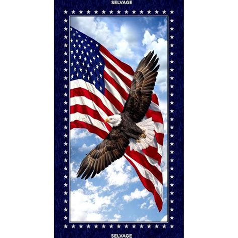 Patriotic Eagle Panel 24″ x 44″ - Timeless Treasures | Timeless treasures fabric, Panel quilts ...