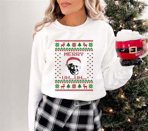 Funny Santa Joe Biden Meme Ugly Christmas Sweater Shirt Teeholly