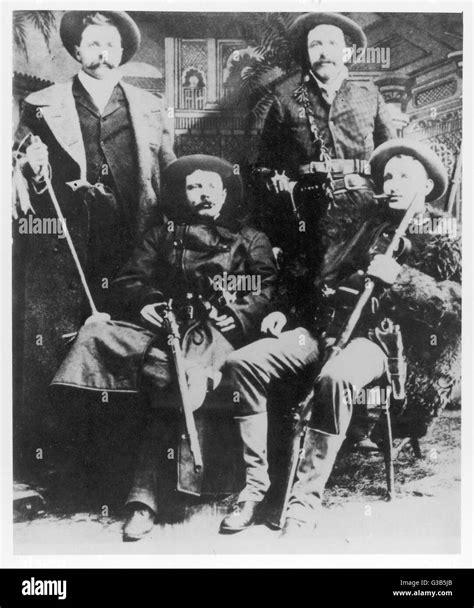 The James Younger Gang L R Cole Younger Jesse James Bob Younger