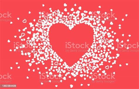 Heart Shape White With Pink Heart Frame Stock Illustration Download Image Now Abstract