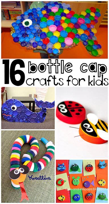 19 Milk Bottle Top Crafts Ideas Bottle Top Crafts Crafts Bottle Top