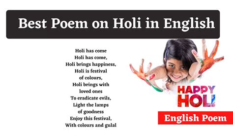 Best Poem On Holi In English A Poem On Holi In English