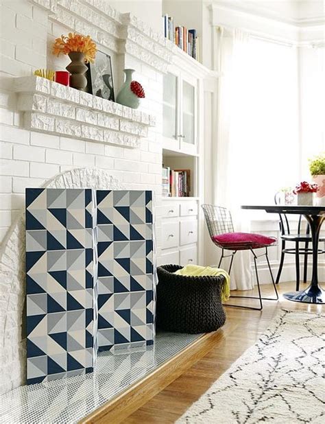 It is easy to find a shape you love and turn it into a patterned background. DIY a Fireplace Screen | Time to Drop Your Wallpaper Fears ...