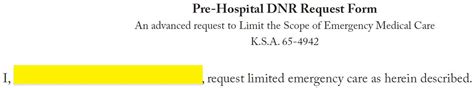 Free Kansas Do Not Resuscitate Dnr Order Form Pdf Eforms