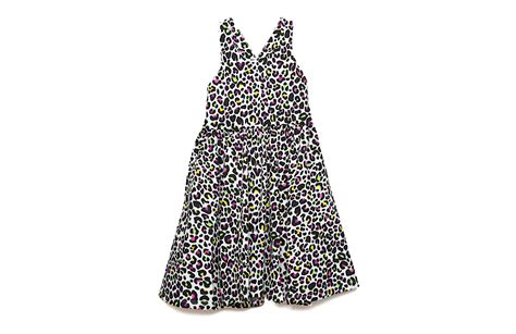 Cross Back Twirly Dress In Neon Leopard Worthy Threads