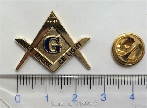 100pcs Masonic Lapel Pin Badge Freemasonry Masonry Brooches Let There