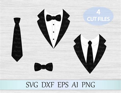 Tuxedo Svg Tuxedo Clipart Suit Svg Suit Svg File Butterfly Etsy