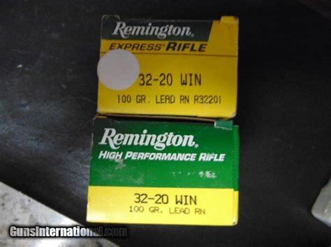 Remington 32 20 Win Ammo 32 Wcf Two Boxes 100 Rounds