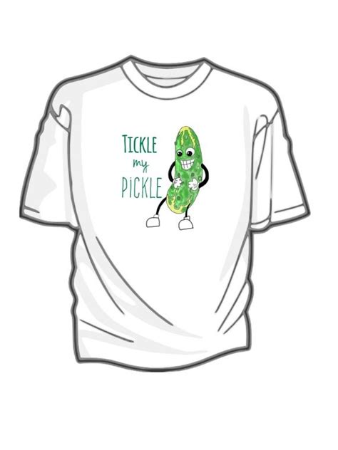 Tickle My Pickle White Cotton T Shirt
