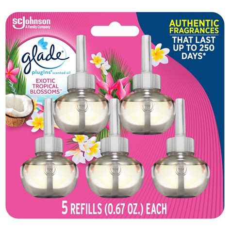 Glade Plugins Refill 5 Ct Exotic Tropical Blossoms 335 Fl Oz Total
