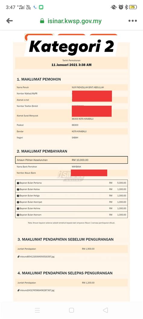 Pilih 'kemas kini permohonan' untuk meminda maklumat seperti amaun. i-Sinar: Cara Mudah Semak Status Lulus dan Tarikh ...