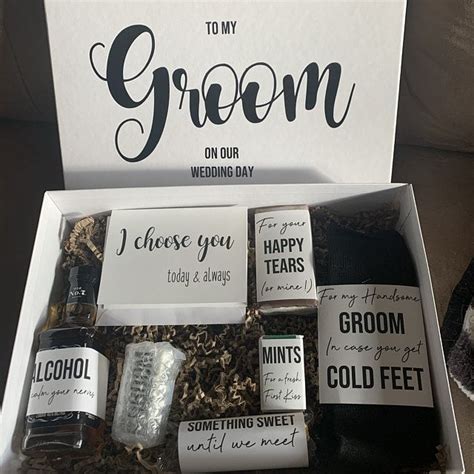 The Grooms Gift Box Is Filled With Groom S Products And Personalized Items