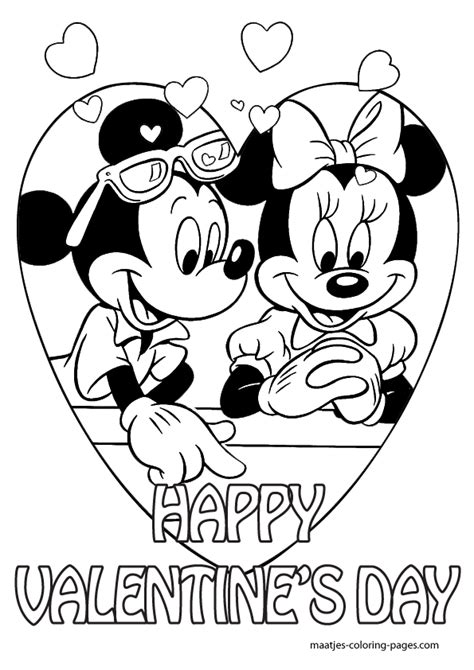 Minnie Mouse Valentine Coloring Pages At Getcolorings Free