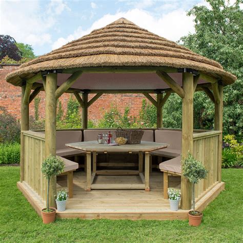 13x12 4x35m Luxury Wooden Furnished Garden Gazebo With Country