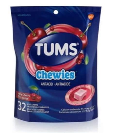 Tums Chewies Antacid Cherry Flavor 32 Comte Pack Pack De Etsy