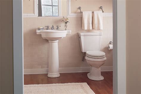 Elegant Toilet And Pedestal Sink By American Standard Toilet Retrospect Collection Bath Sink