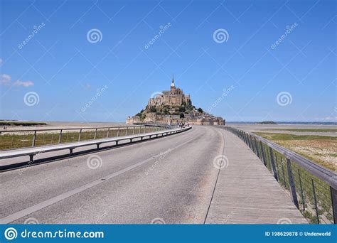 Le Mont Saint Michel Tidal Island Normandy Northern France Stock Photo
