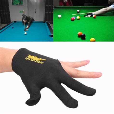 Spandex Snooker Billiard Cue Glove Pool Left Hand Three Finger