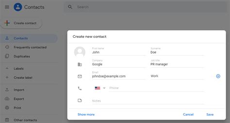 How To Add New Contacts To Gmail