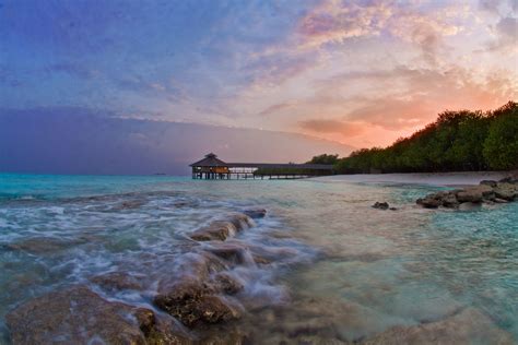 Malediven Sonnenuntergang Foto And Bild Landschaft Meer And Strand