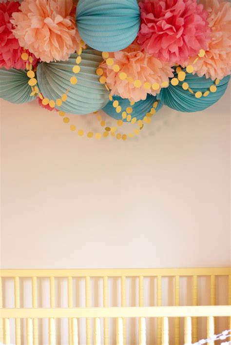 No drilling holes into countertops. Paper Flowers from the ceiling | Paper lanterns, Girl ...