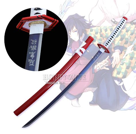 Hand Forged Demon Slayer Giyuu Tomioka Nichirin Sword Red