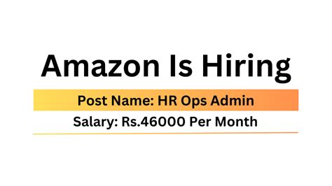 Amazon Is Hiring For HR Ops Admin | Work From Office Job | Urgent