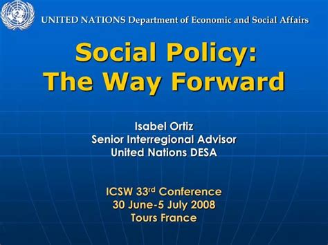 Ppt United Nations Department Of Economic And Social Affairs