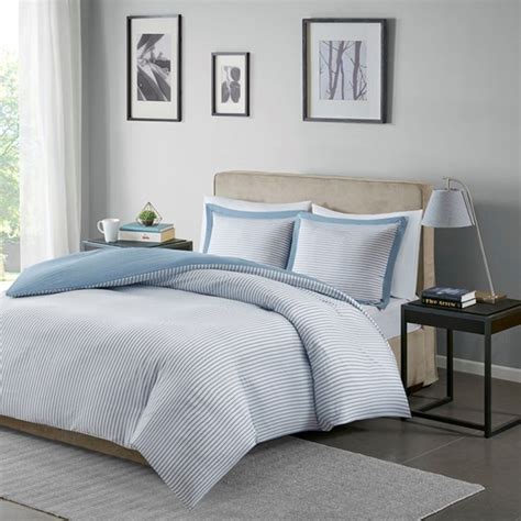 Graydon striped duvet cover is rated 4.3 out of 5 by 8. Hayden Blue by Madison Park - BeddingSuperStore.com