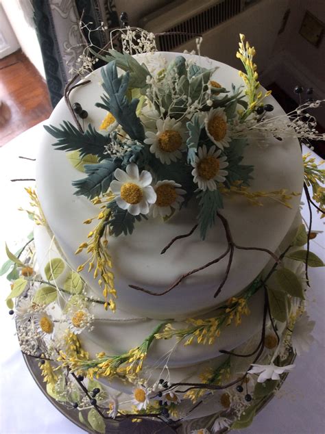 Handmade Flower Paste Wild Flower Wedding Cake Topper Wedding Cakes