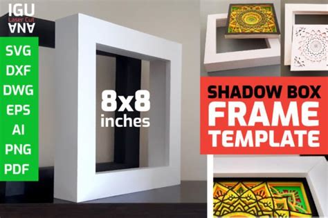 Shadow Box 3D SVG Files | Printable 3D Shadow Box SVG Images - Creative