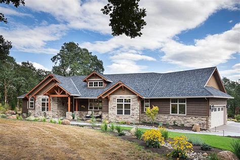 Craftsman Ranch House Plans With Walkout Basement Residential Design