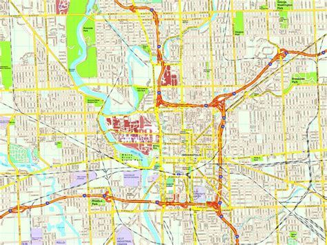 Indianapolis Map Vector Maps