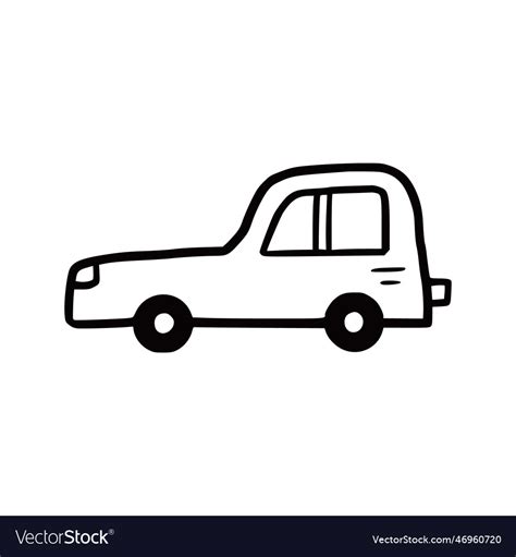 Doodle Car Funny Sketch Scribble Royalty Free Vector Image