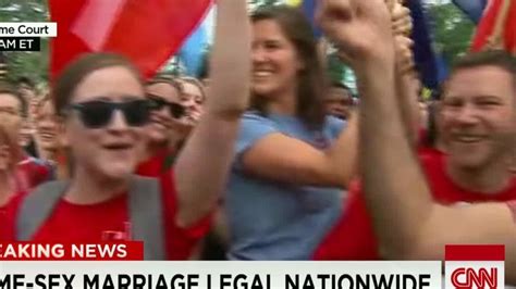 Same Sex Marriage Celebrated On Supreme Court Steps Cnn Politics