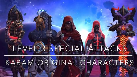 All Kabam Original And Reimagined Characters Level 3 Special Attacks