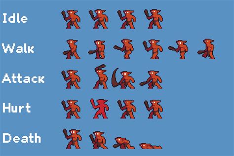 Cave Monster Pixel Art Game Sprite Pack