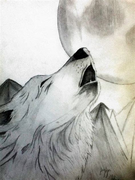 10 Most Popular Drawing Of A Wolf Howling At The Moon Full Hd 1080p For