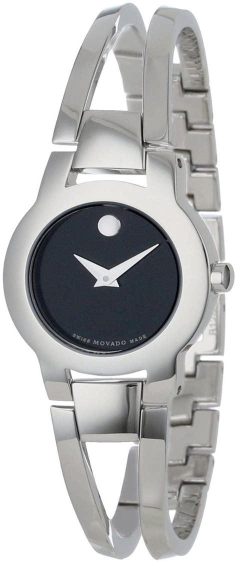 Movado Womens 604759 Amorosa Stainless Steel Bangle Bracelet Watch